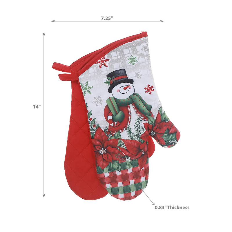 Oven Mitts 2 Pcs Snowman - Set of 2