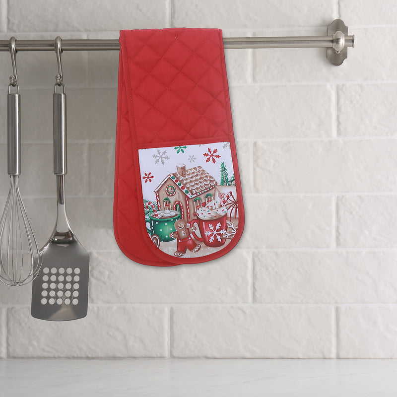 Double Oven Mitt House - Set of 2