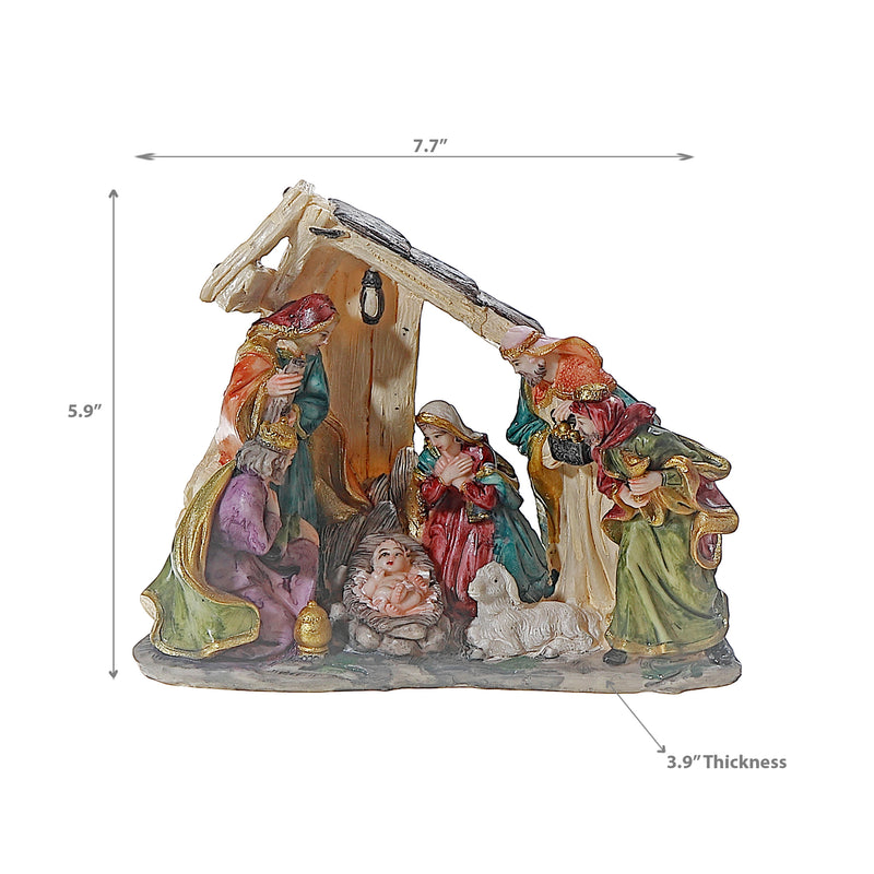 Polyresin Nativity Scene 5.9"