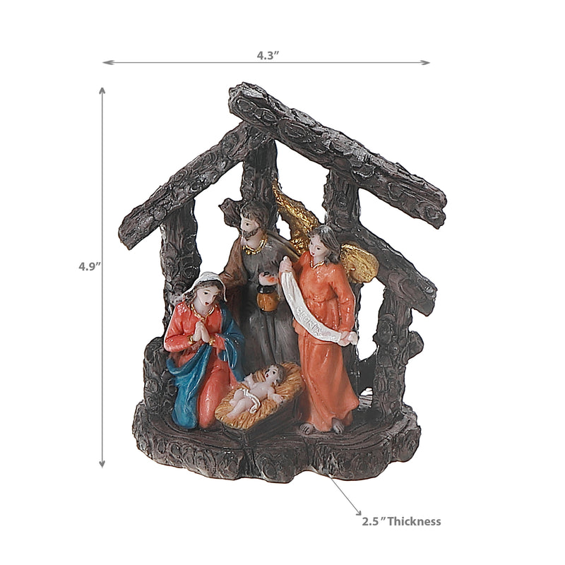 Polyresin Nativity Scene 4.9"