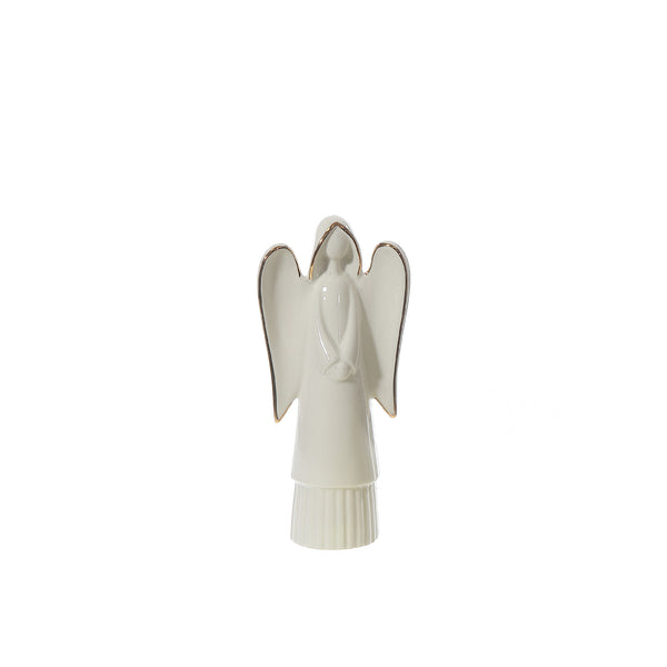 Shiny White Angle Figurine Small