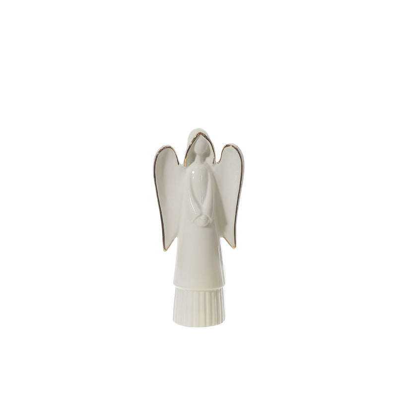 Shiny White Angle Figurine Small