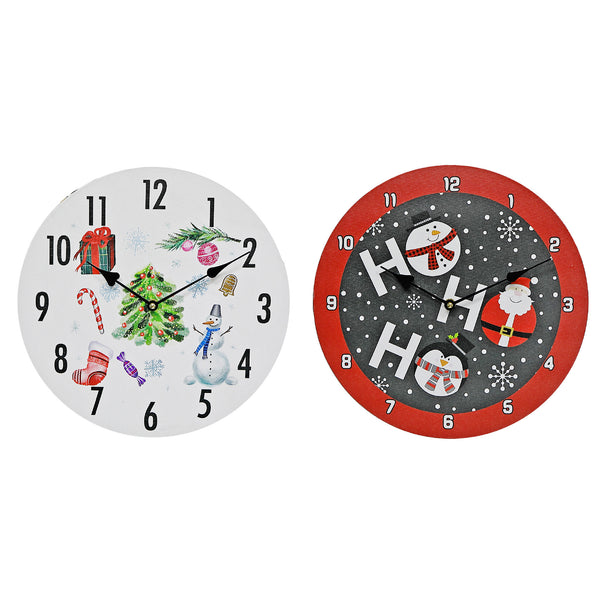 Wall Clock - Christmas, Hoho - Set of 2