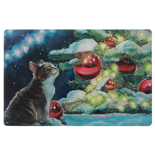 Plastic Placemat Night Cat - Set of 12