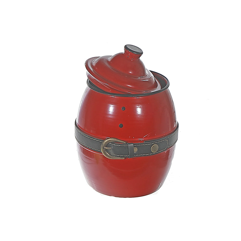 Metal Santa Jar With Lid