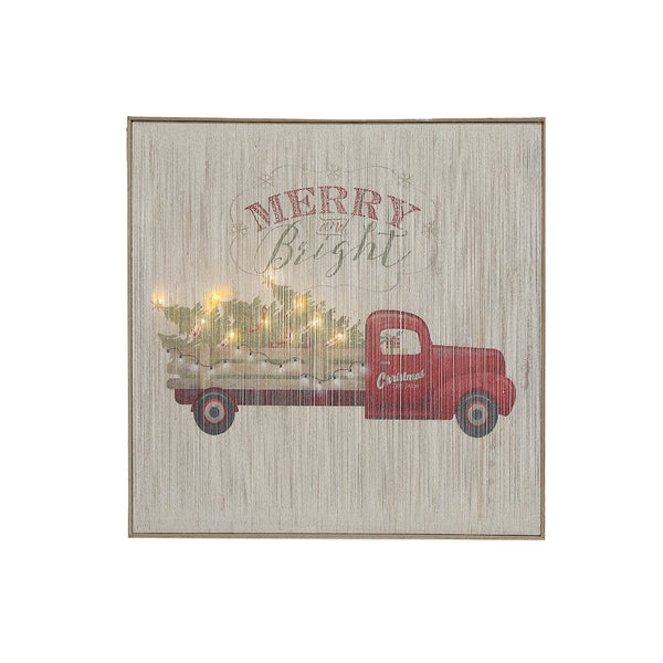 Led Thread Framed Wall Art Merry And Bright