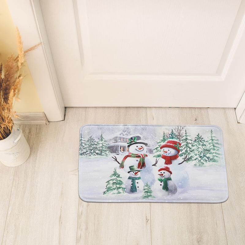 Memory Foam Digital Print Mat Double Snowman