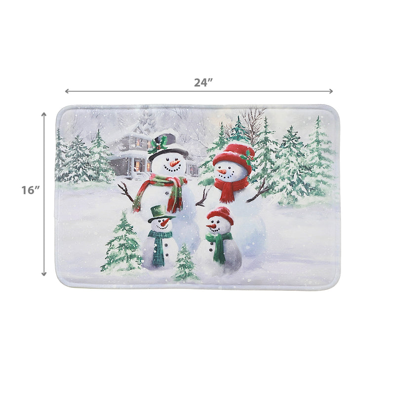 Memory Foam Digital Print Mat Double Snowman