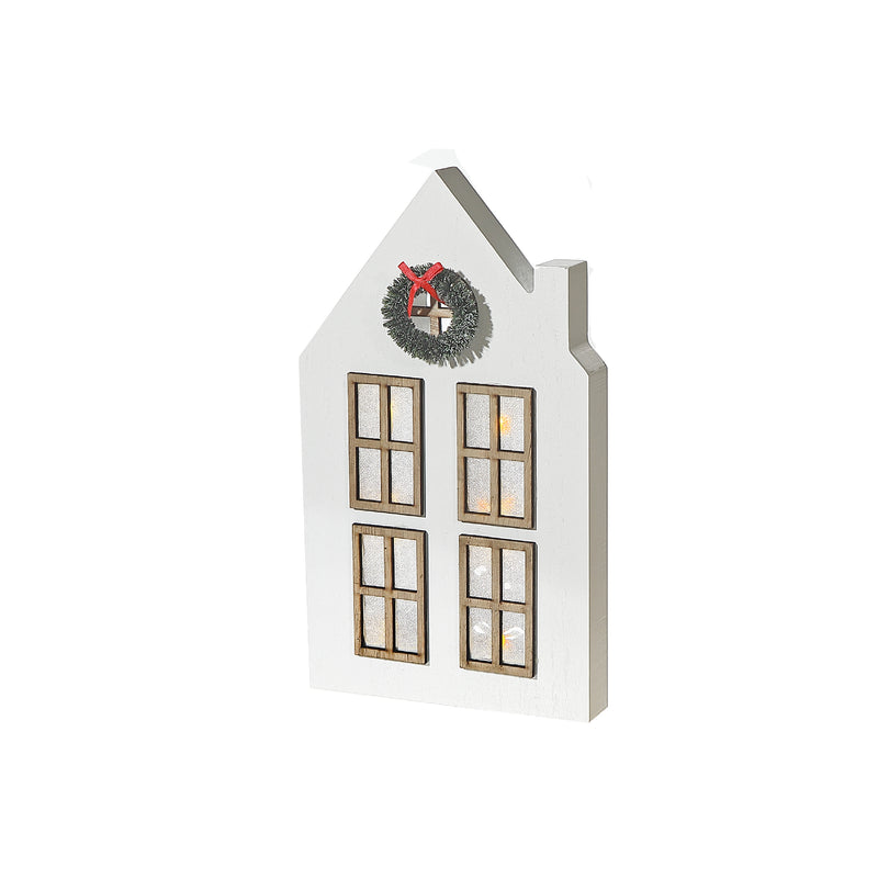 Led Wooden House Table Top Decor 5.91" X 10.24"