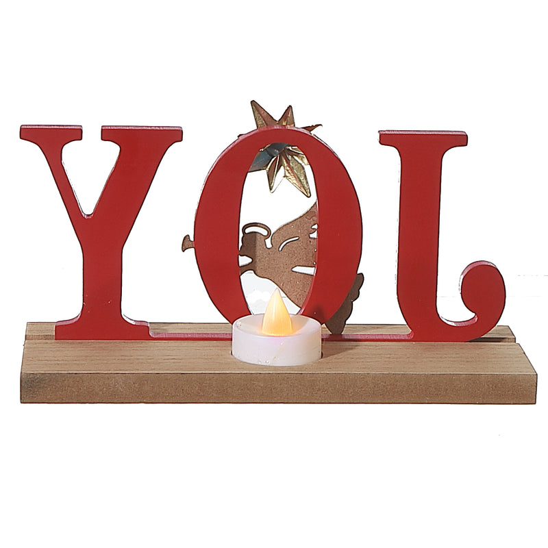 Led Wooden Word Stand Joy With Angle