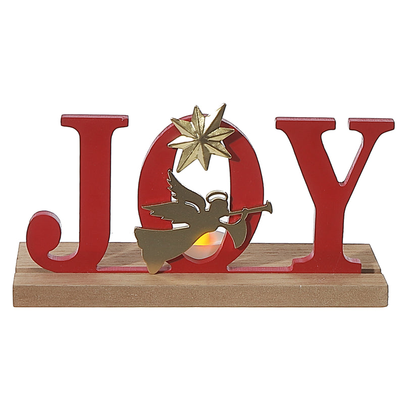 Led Wooden Word Stand Joy With Angle