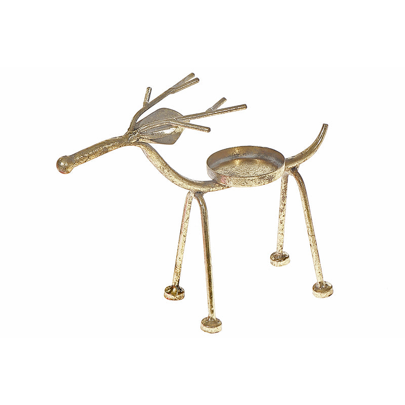 Gold Metal Deer Candleholder