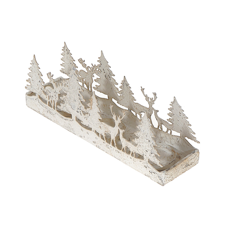 White Forest and Deer Table Top Decor