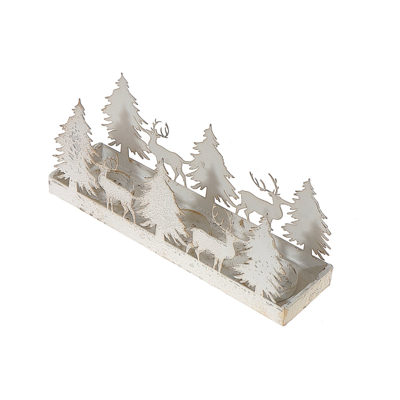 White Forest and Deer Table Top Decor