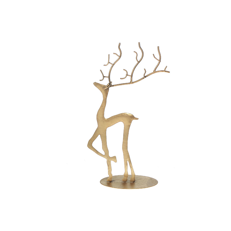 Large Antler Metal Deer Side