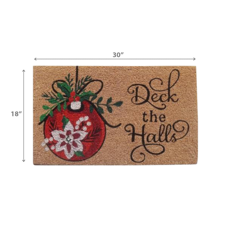 Coir Door Mat Deck The Halls