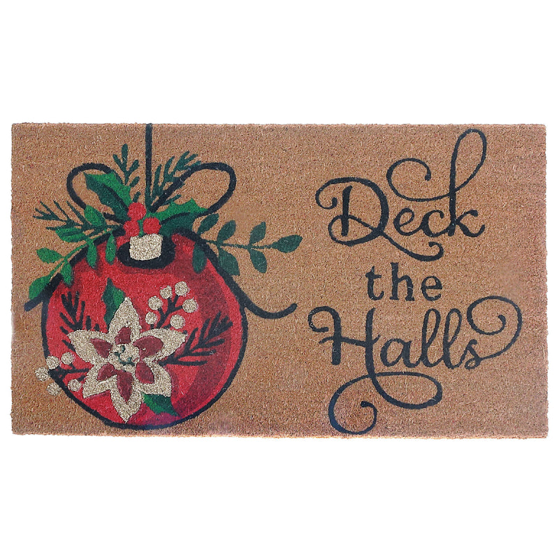 Coir Door Mat Deck The Halls