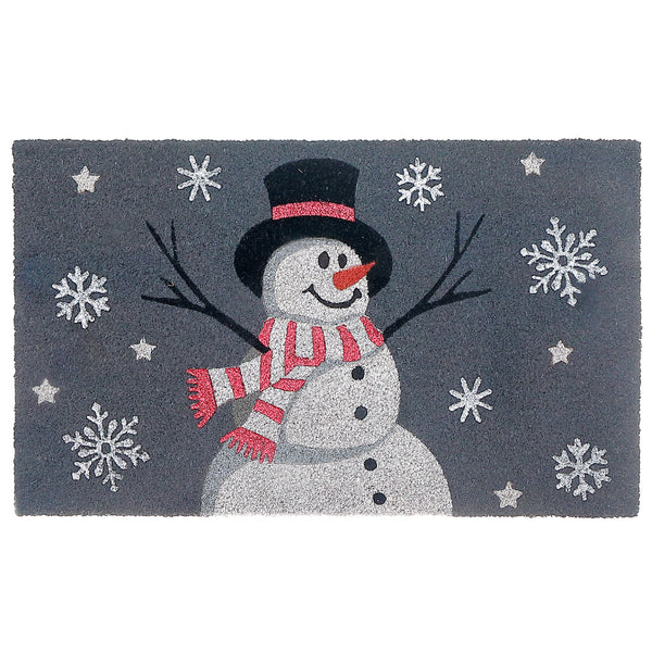 Coir Door Mat Snowman