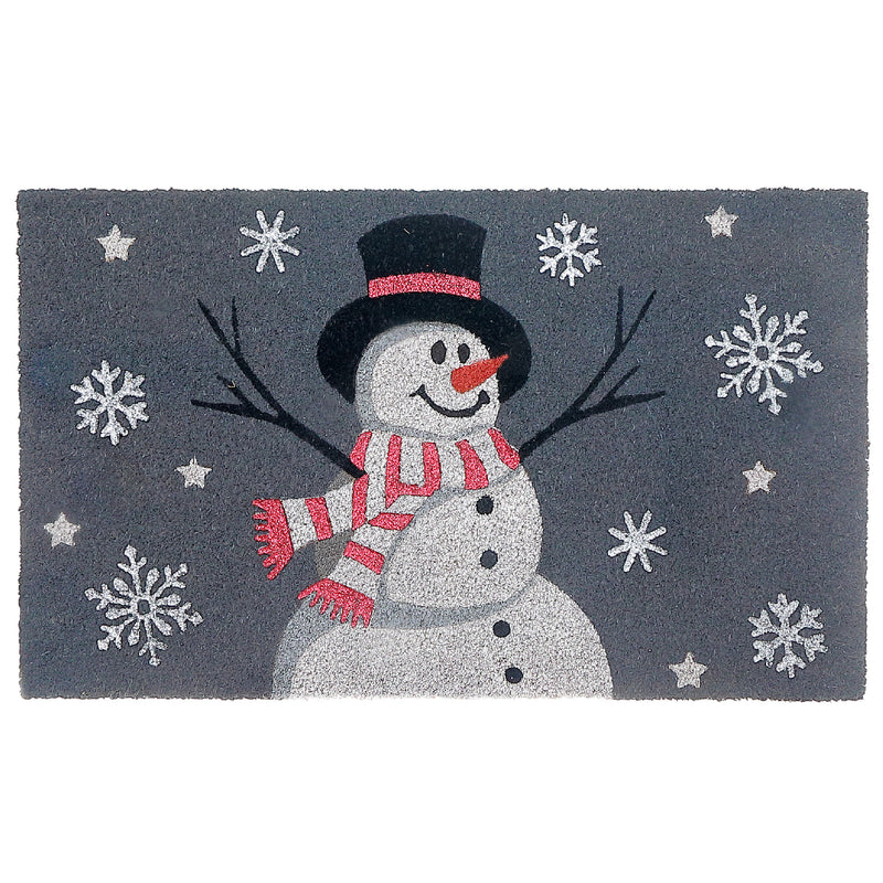 Coir Door Mat Snowman