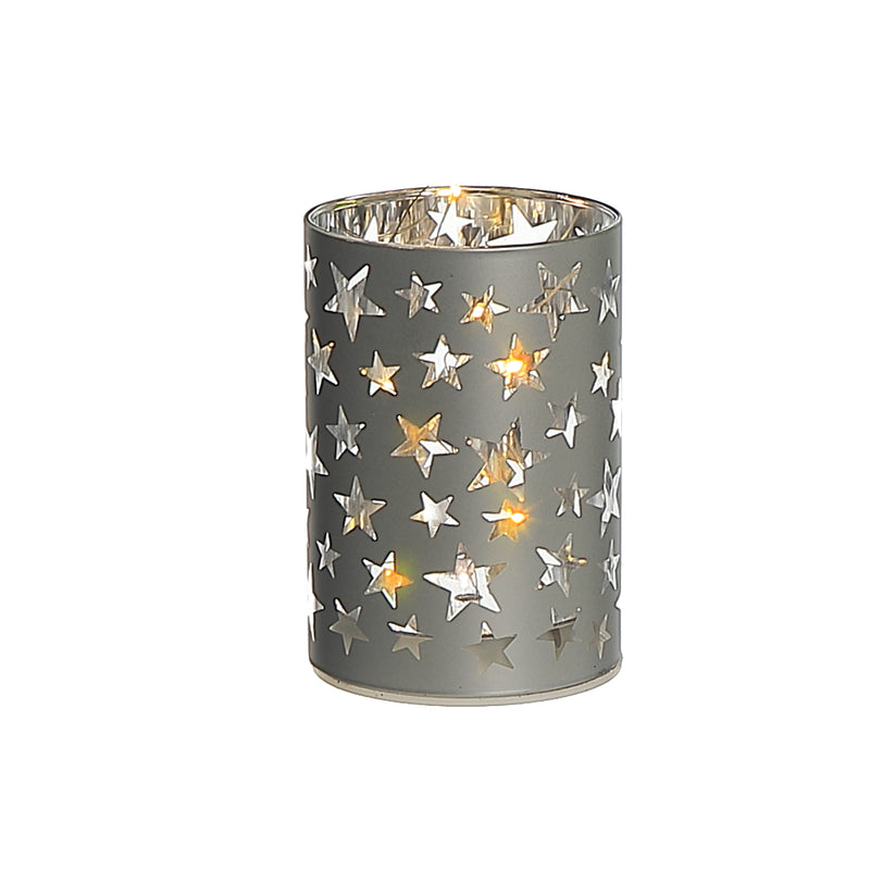 Led Cylinder Glass Stand 3.94" Star Small