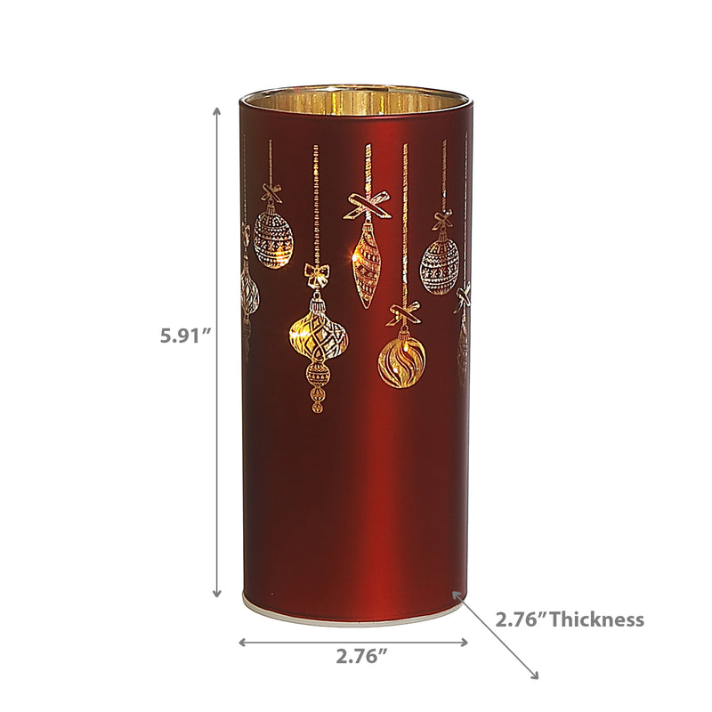 Led Cylinder Glass Stand Ornament