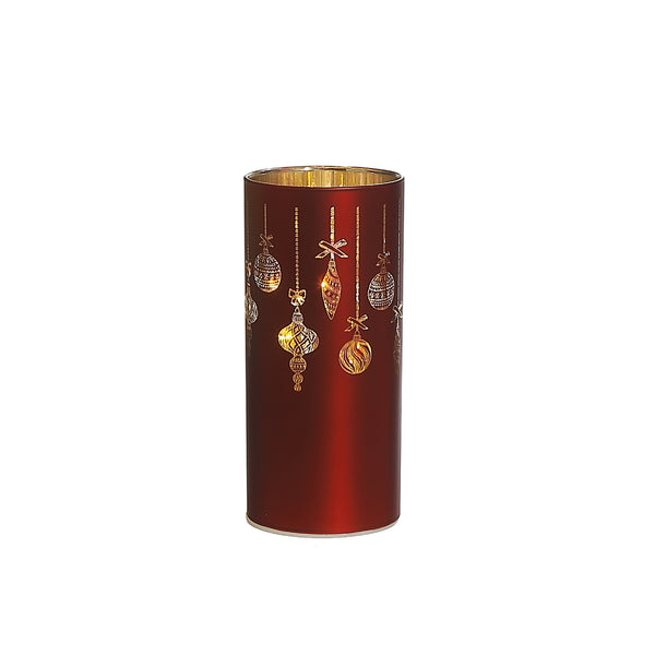 Led Cylinder Glass Stand Ornament