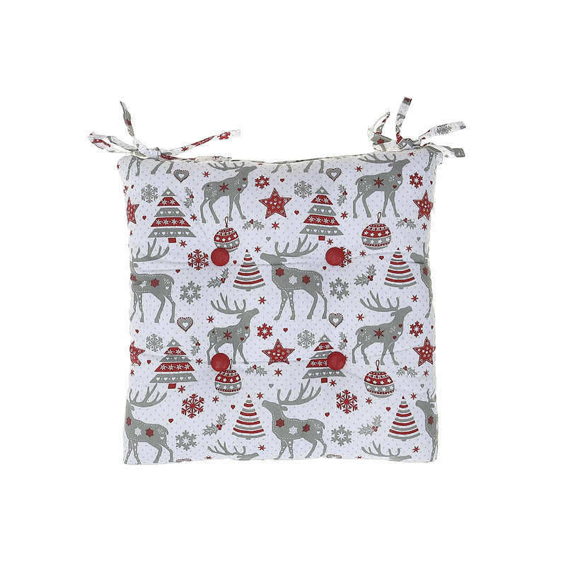 Chair Pad 18" X 18" Reindeer - Set of 2