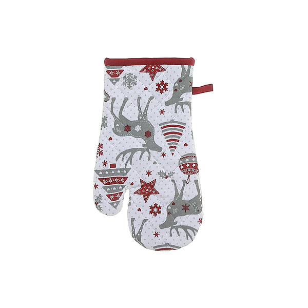 Cotton Oven Mitt Reindeer