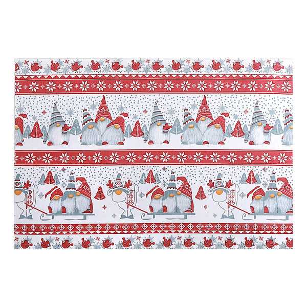 Cotton Fused Placemat Gnome Trio - Set of 12