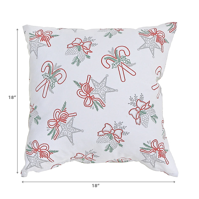 Cotton Fused Cushion Star and Candy Cane - Set of 2