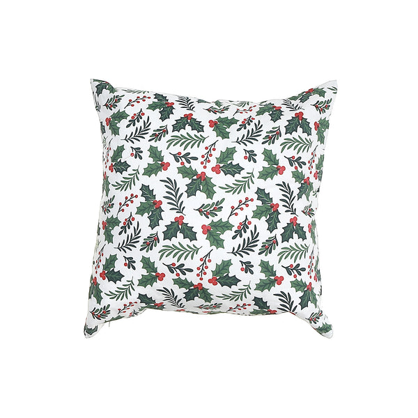 Cotton Fused Cushion Holly and Ivy - Set of 2