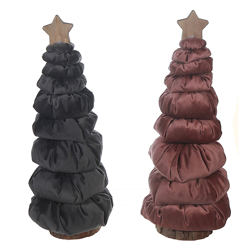 Fabric Christmas Tree Decor - Set of 3