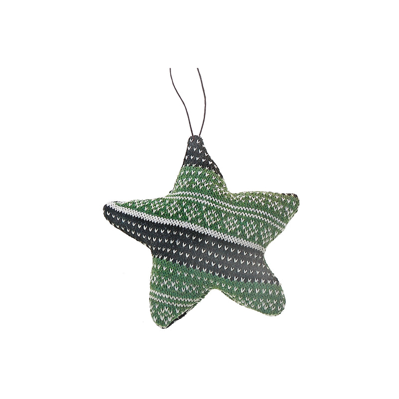 Star Ornament Green Small - Set of 12