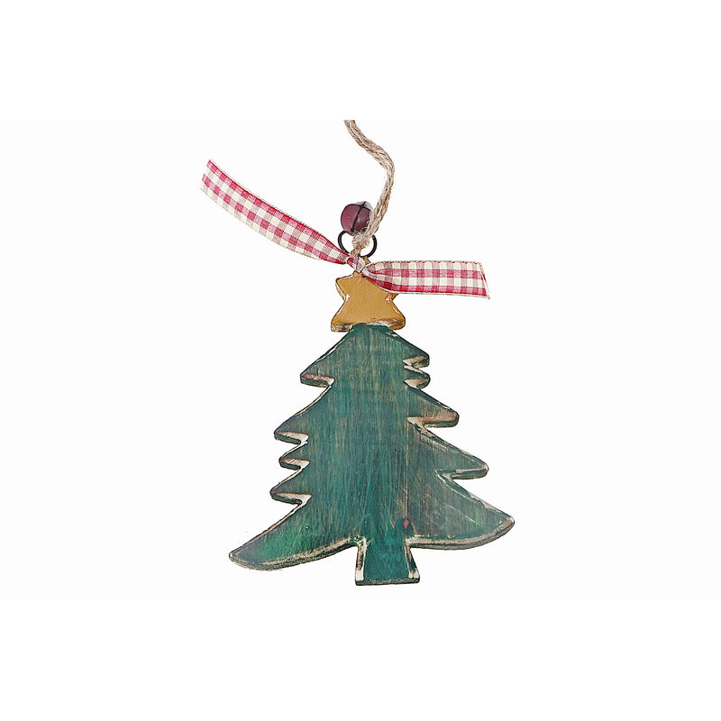 Wooden Tree Ornament - Set of 12