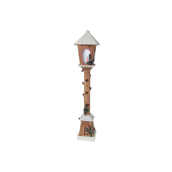 Led Snow Covered Wooden Lamp Post 31.50"