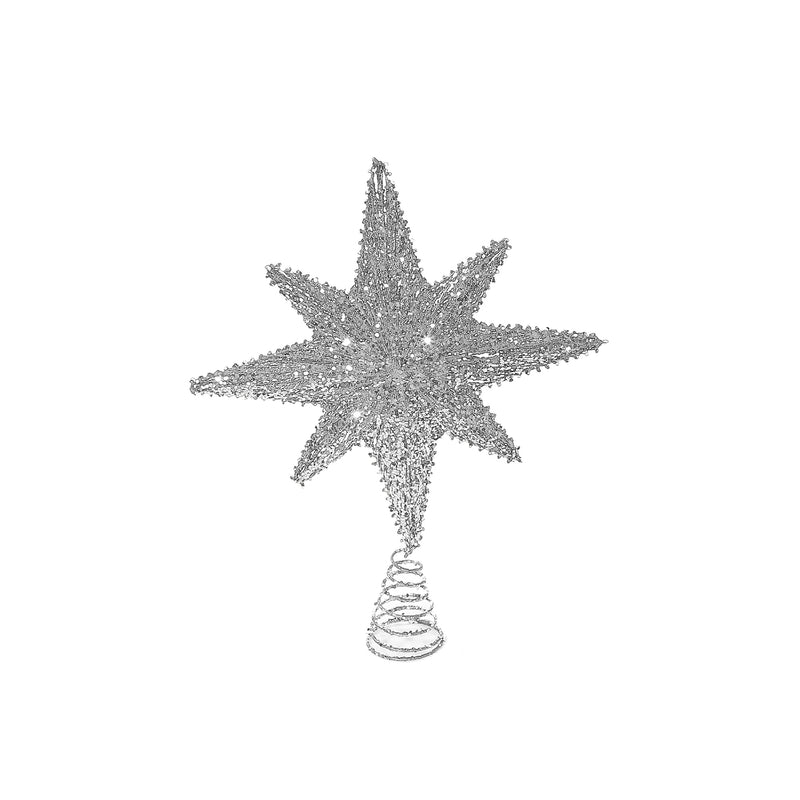 Glitter Star Christmas Tree Topper Large