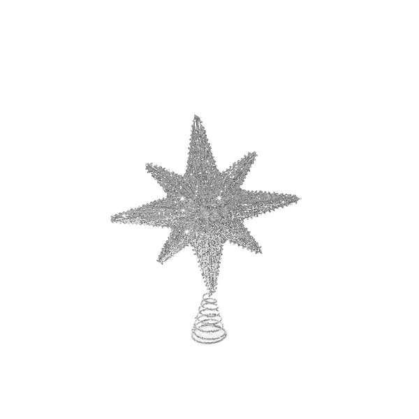 Glitter Star Christmas Tree Topper Small