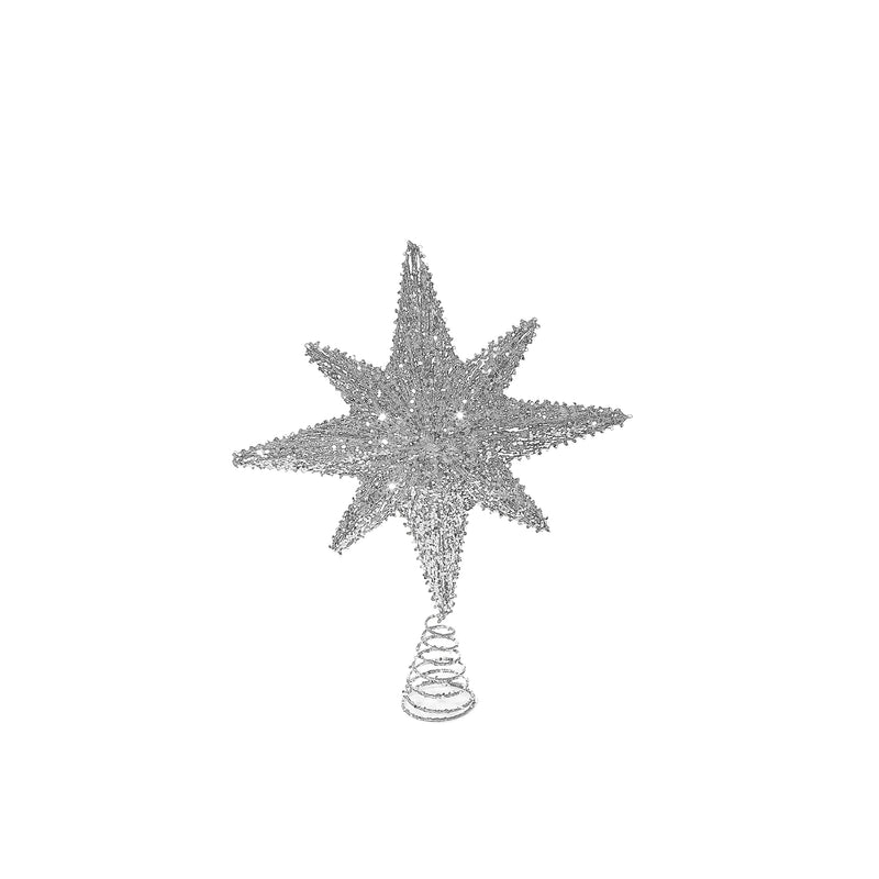 Glitter Star Christmas Tree Topper Small