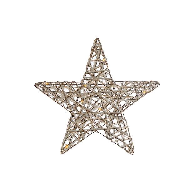 Led White and Gold Paper Star Large 18.90"