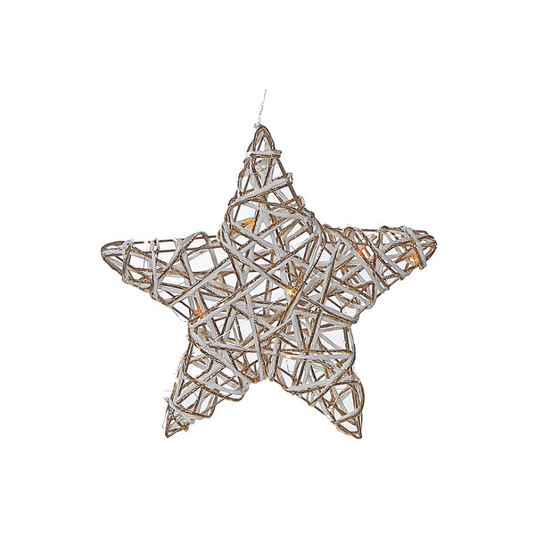 Led White and Gold Paper Star Small 11.42"