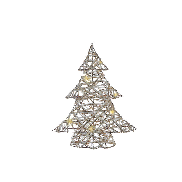 Led White and Gold Paper Christmas Tree Medium 18.90"