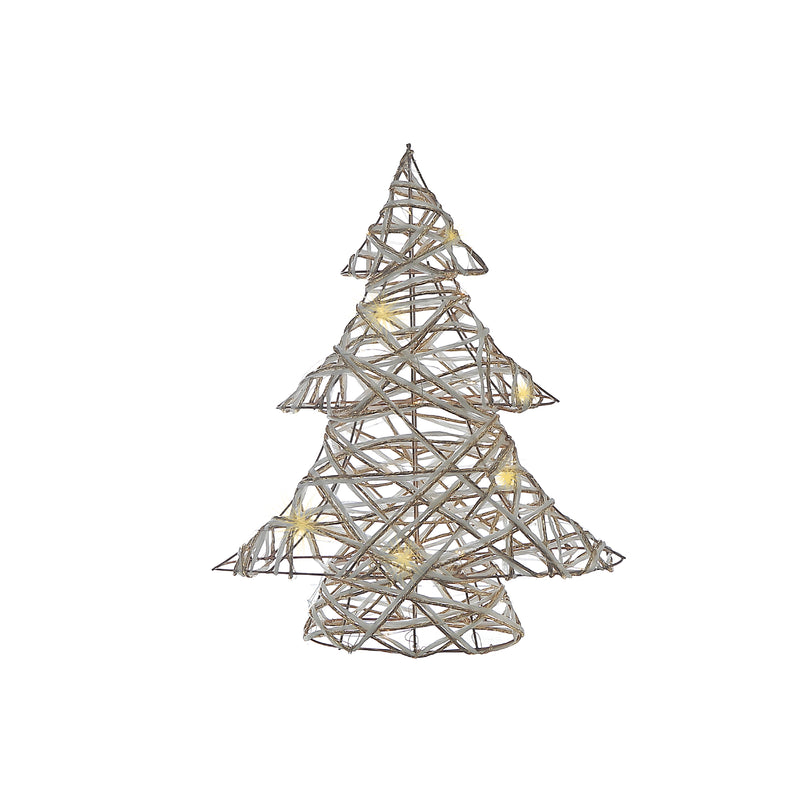 Led White and Gold Paper Christmas Tree Small 15.75"