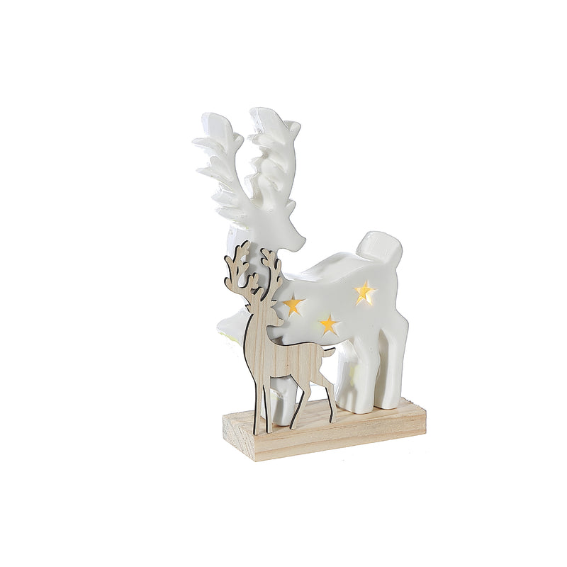 Led Ceramic Deer Decor