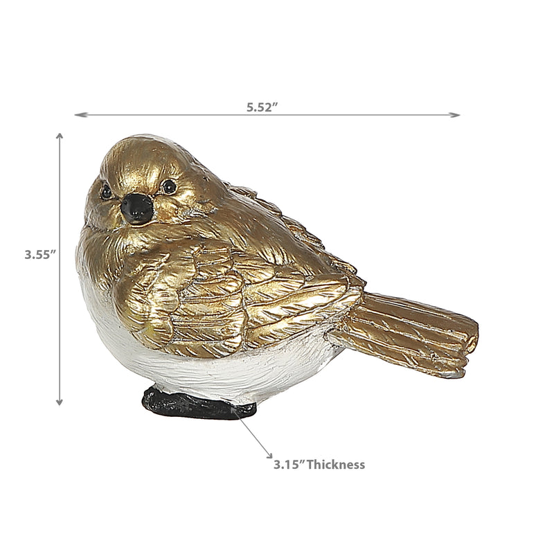 Polyresin Gold Bird Large