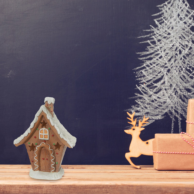 Led Polyresin Ginger Bread House