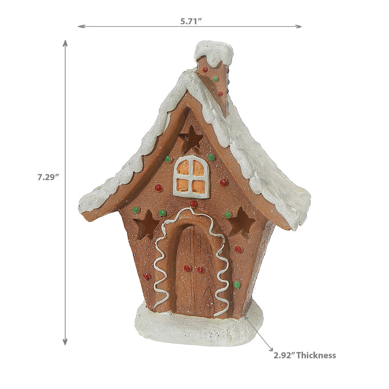 Led Polyresin Ginger Bread House