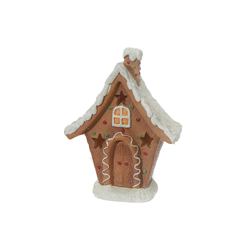 Led Polyresin Ginger Bread House