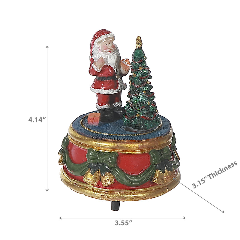 Polyresin Santa Music Box