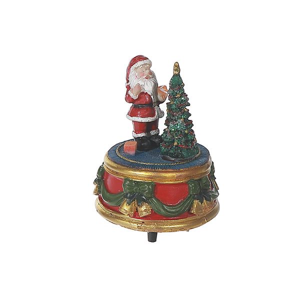 Polyresin Santa Music Box