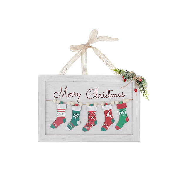 Merry/Stocking Wall Plaque